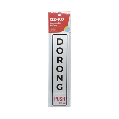 Gambar Azko Stiker Anodized Sign Dorong/Push 4.5x19.5 cm
