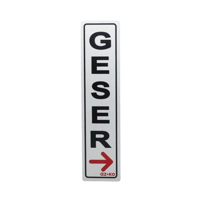 Gambar Azko Stiker Anodized Sign Geser Kanan 4.5x19.5 cm