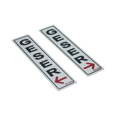 Gambar Azko Stiker Anodized Sign Geser Kanan 4.5x19.5 cm
