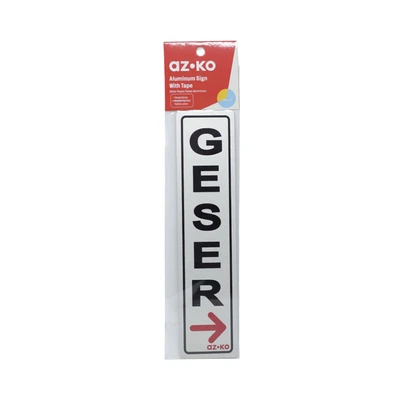 Gambar Azko Stiker Anodized Sign Geser Kanan 4.5x19.5 cm