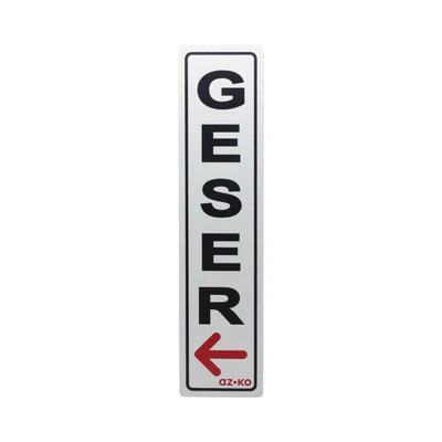 Gambar Azko Stiker Anodized Sign Geser Kiri 4.5x19.5 cm