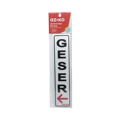 Gambar Azko Stiker Anodized Sign Geser Kiri 4.5x19.5 cm