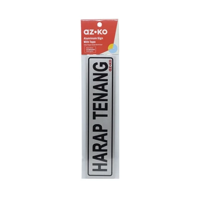 Gambar Azko Stiker Anodized Sign Harap Tenang 4.5x19.5 cm