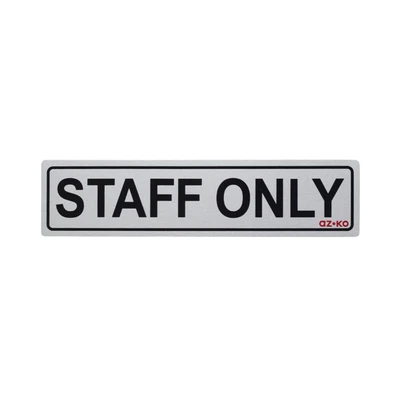 Gambar Azko Stiker Anodized Sign Staff Only 4.5x19.5 cm