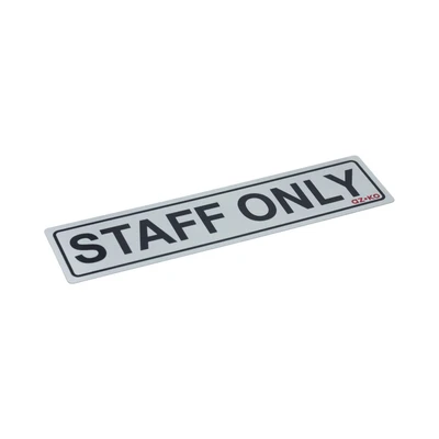 Gambar Azko Stiker Anodized Sign Staff Only 4.5x19.5 cm