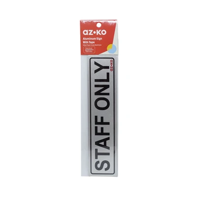 Gambar Azko Stiker Anodized Sign Staff Only 4.5x19.5 cm