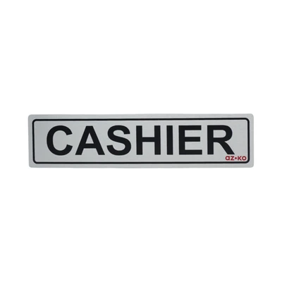 Gambar Azko Stiker Anodized Sign Cashier 4.5x19.5 cm