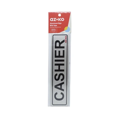 Gambar Azko Stiker Anodized Sign Cashier 4.5x19.5 cm