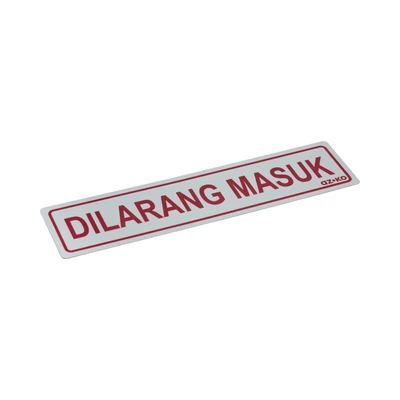 Gambar Azko Stiker Anodized Sign Dilarang Masuk 4.5x19.5 cm