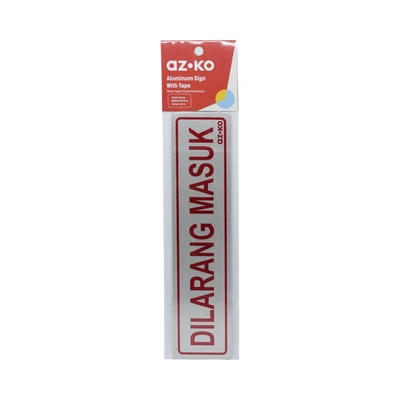 Gambar Azko Stiker Anodized Sign Dilarang Masuk 4.5x19.5 cm