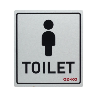 Gambar Azko Stiker Anodized Sign Toilet Pria 9x10 cm