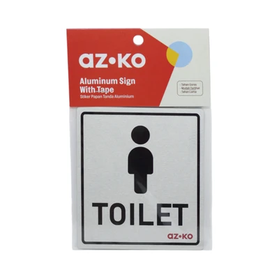 Gambar Azko Stiker Anodized Sign Toilet Pria 9x10 cm