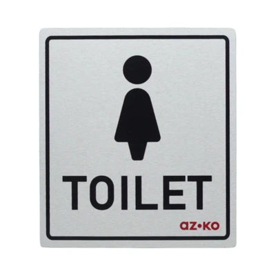 Gambar Azko Stiker Anodized Sign Toilet Wanita 9x10 cm