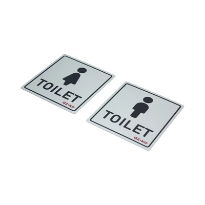 Gambar Azko Stiker Anodized Sign Toilet Wanita 9x10 cm