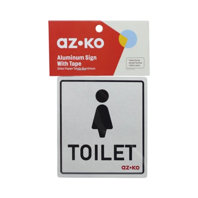 Gambar Azko Stiker Anodized Sign Toilet Wanita 9x10 cm