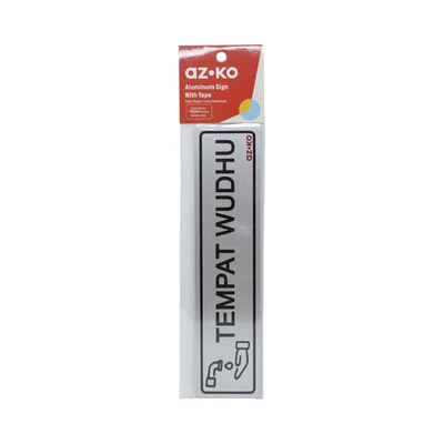 Jual Azko 4.5x19 cm Stiker Anodized Sign Tempat Wudhu Original | AZKO