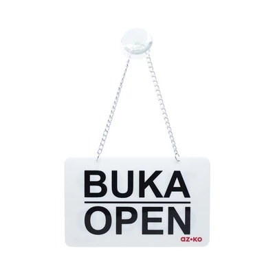 Jual Azko Stiker Anodized Sign Closed/Open 10x16 cm - Putih Terbaru ...