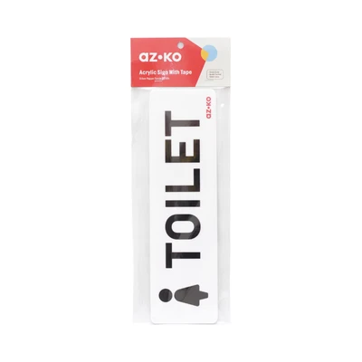 Jual Azko 7.5x26 cm Stiker Anodized Sign Toilet Men & Woman - Putih ...