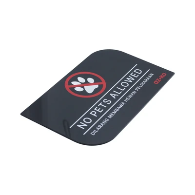Gambar Azko Stiker Anodized Sign No Pets Allowed 10x16 cm - Hitam