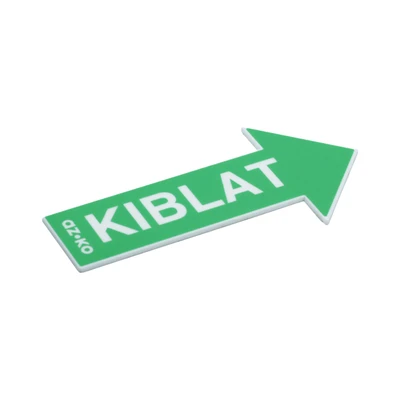 Gambar Azko Stiker Anodized Sign Kiblat 6x12 cm - Hijau
