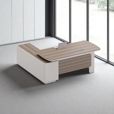 Gambar Informa Monthana-2 Meja Kantor Sisi Kanan 200x195x75 cm - Cokelat Teak