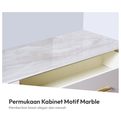 Gambar Informa Ivette Kabinet 4 Pintu Dengan 2 Laci - Cokelat Khaki