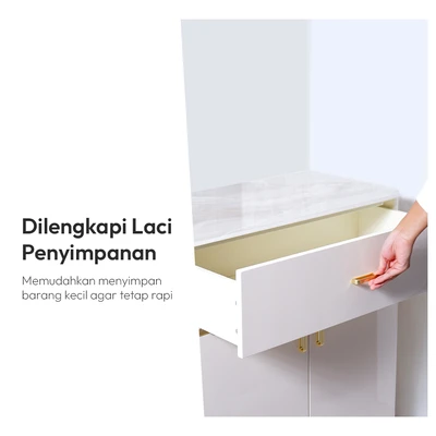 Gambar Informa Ivette Kabinet 4 Pintu Dengan 2 Laci - Cokelat Khaki