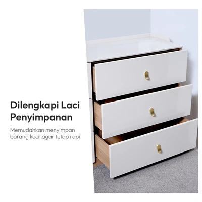Gambar Informa Inka Laci Penyimpanan Double 3 Tingkat - Cokelat Khaki