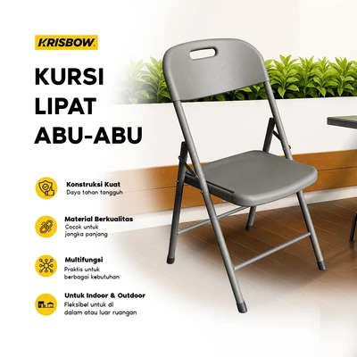 Gambar Krisbow Kursi Lipat - Abu-Abu Muda