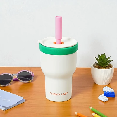 Gambar Chakolab Pangpang Tumbler Vacuum Flask Cherry Mint 570 ml - Putih
