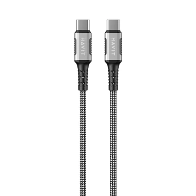 Gambar Havit Kabel Charger USB-C To USB-C Magnetic 1 Meter 60 Watt CB6297 - Hitam