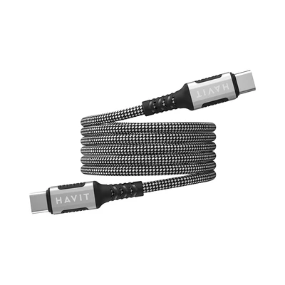Gambar Havit Kabel Charger USB-C To USB-C Magnetic 1 Meter 60 Watt CB6297 - Hitam
