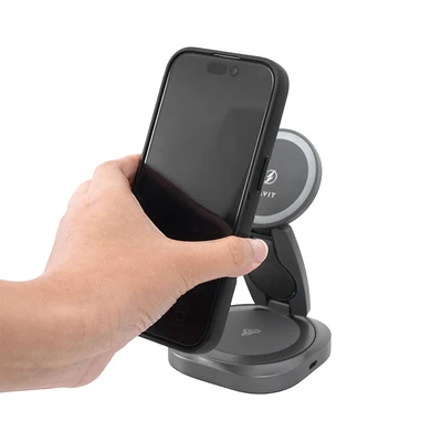 Gambar Havit Charger Wireless 3-in-1 W3111 - Abu-Abu