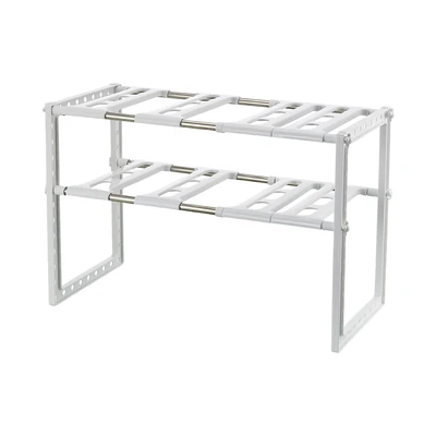 Gambar Stora Rak Penyimpanan Serbaguna 2 Tingkat Dengan 8 Panel Adjustable - Putih