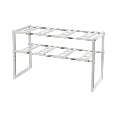 Gambar Stora Rak Penyimpanan Serbaguna 2 Tingkat Dengan 8 Panel Adjustable - Putih