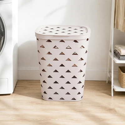 Gambar Stora Keranjang Laundry Triangle 55 Liter - Krem