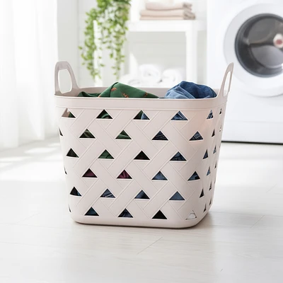 Gambar Stora Keranjang Laundry Triangle 35 Liter - Krem