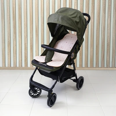 Gambar Kindla 67x33 cm Alas Stroller Cooling Pad Floral - Krem Beige