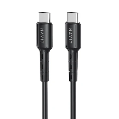 Gambar Havit Kabel Charger USB-C To USB-C PVC 1 Meter 60 Watt CB6235 - Hitam