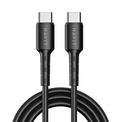 Gambar Havit Kabel Charger USB-C To USB-C PVC 1 Meter 60 Watt CB6235 - Hitam