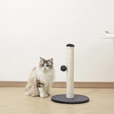 Gambar M-pets 30x30x43 cm My Second Pohon Bermain Kucing Pompom - Abu-Abu