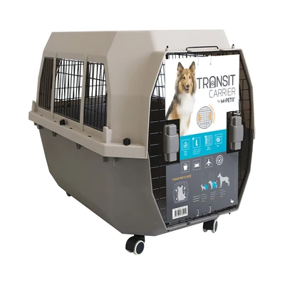 Gambar M-Pets Kandang Travel Portable Anjing 92.5x61x66 cm - Abu-Abu