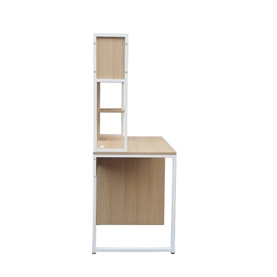 Gambar Informa Hyoga-2 Meja Kantor - Putih/Cokelat Oak