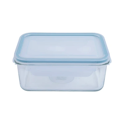 Gambar Glasslock Wadah Makanan Rectangle 1.1 Liter Set 2 pcs - Hijau