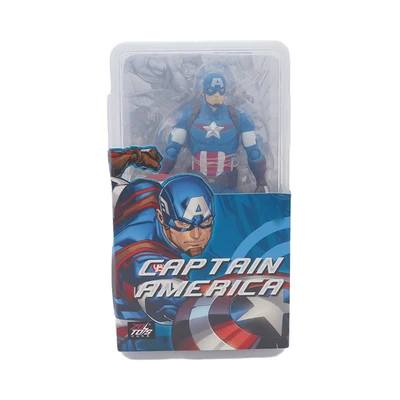 Gambar Top Gear Zd Action Figure Captain America 18 Cm Dengan Kotak Penyimpanan - Biru