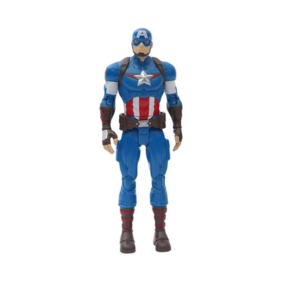 Gambar Top Gear Zd Action Figure Captain America 18 Cm Dengan Kotak Penyimpanan - Biru