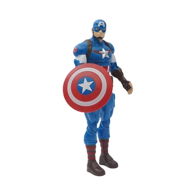 Gambar Top Gear Zd Action Figure Captain America 18 Cm Dengan Kotak Penyimpanan - Biru