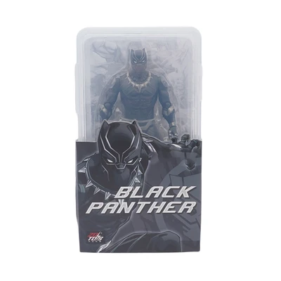 Gambar Top Gear Zd Action Figure Black Panther 18 Cm Dengan Kotak Penyimpanan - Hitam