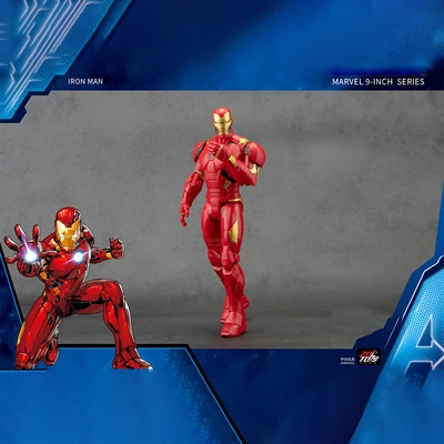 Gambar Top Gear Zd Action Figure Iron Man 23 Cm Dengan Kotak Penyimpanan - Merah