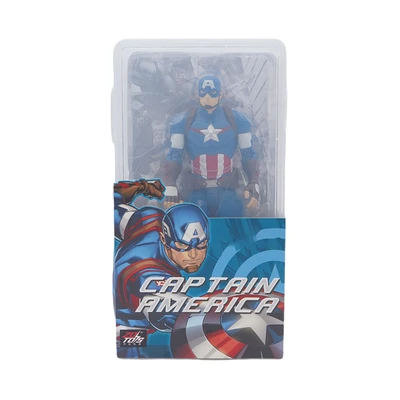 Gambar Top Gear Zd Action Figure Captain America 23 Cm Dengan Kotak Penyimpanan - Biru